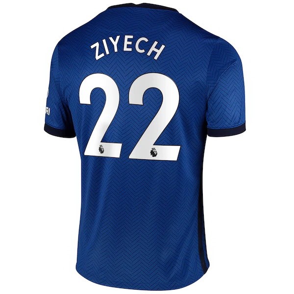 Camiseta Chelsea NO.22 Ziyech 1ª 2020-2021 Azul